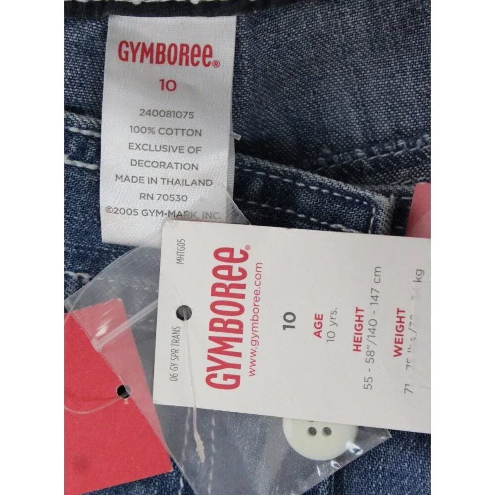 NEW 2006/05 Gymboree Prep Club Denim Jeans 10 Spring Tulip Flower Wide Leg Capri